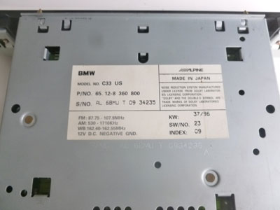 1997 BMW 528i E39 - Cassette Tape Deck Player 651283608005